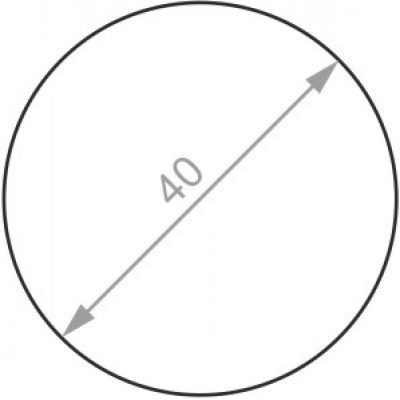 Алюминиевый круг ø 40 мм, АК6, без покрытия