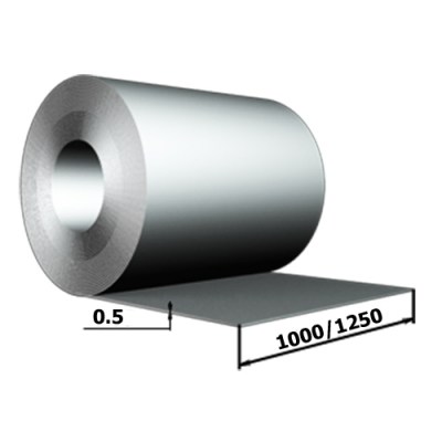 Рулон оцинкованный 0,5 мм Zn 100-140 стальной